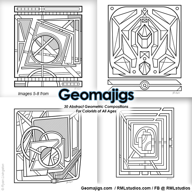Geomajigs - Coloring Book Image Previews - RML Studios